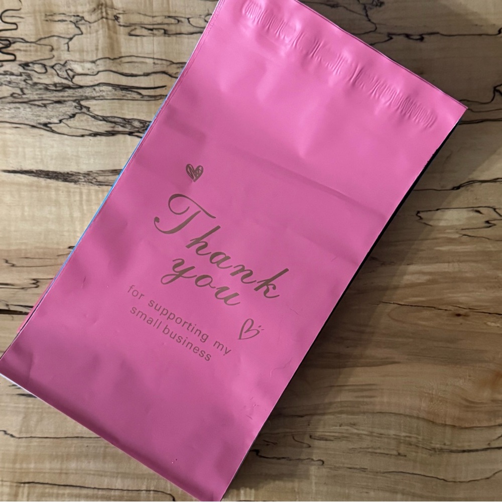 🩷Pink & Gold 9x7 Thank You Poly Mailers #1 - Reseller Shipping Supplies - Deals!